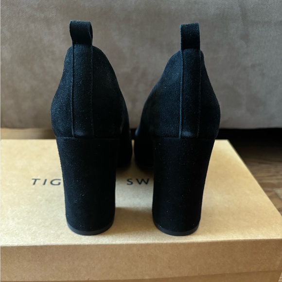 Tiger of Sweden Black Suede Pointed Toe Pumps - chunky heel | Size 38 - Picture 4 of 7